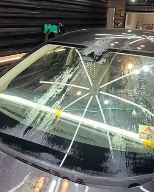 Para-brisa antes do serviço