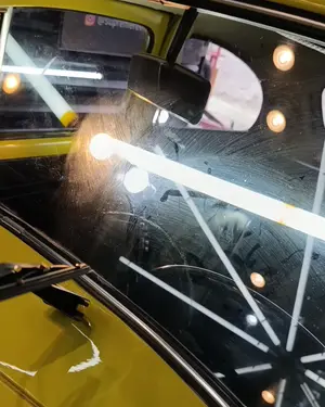 Para-brisa antes do serviço